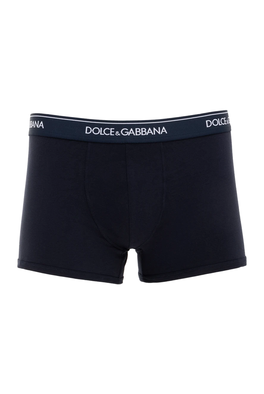 Dolce & Gabbana man cotton boxer briefs for men, blue купить с ценами и фото 177117 - photo 1