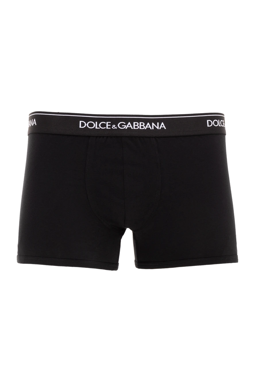 Dolce & Gabbana man cotton boxer briefs for men, black купить с ценами и фото 177118 - photo 1