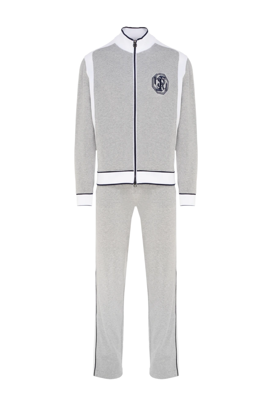 Stefano Ricci костюм прогулочный из хлопка и эластана серый 177142 - фото 1