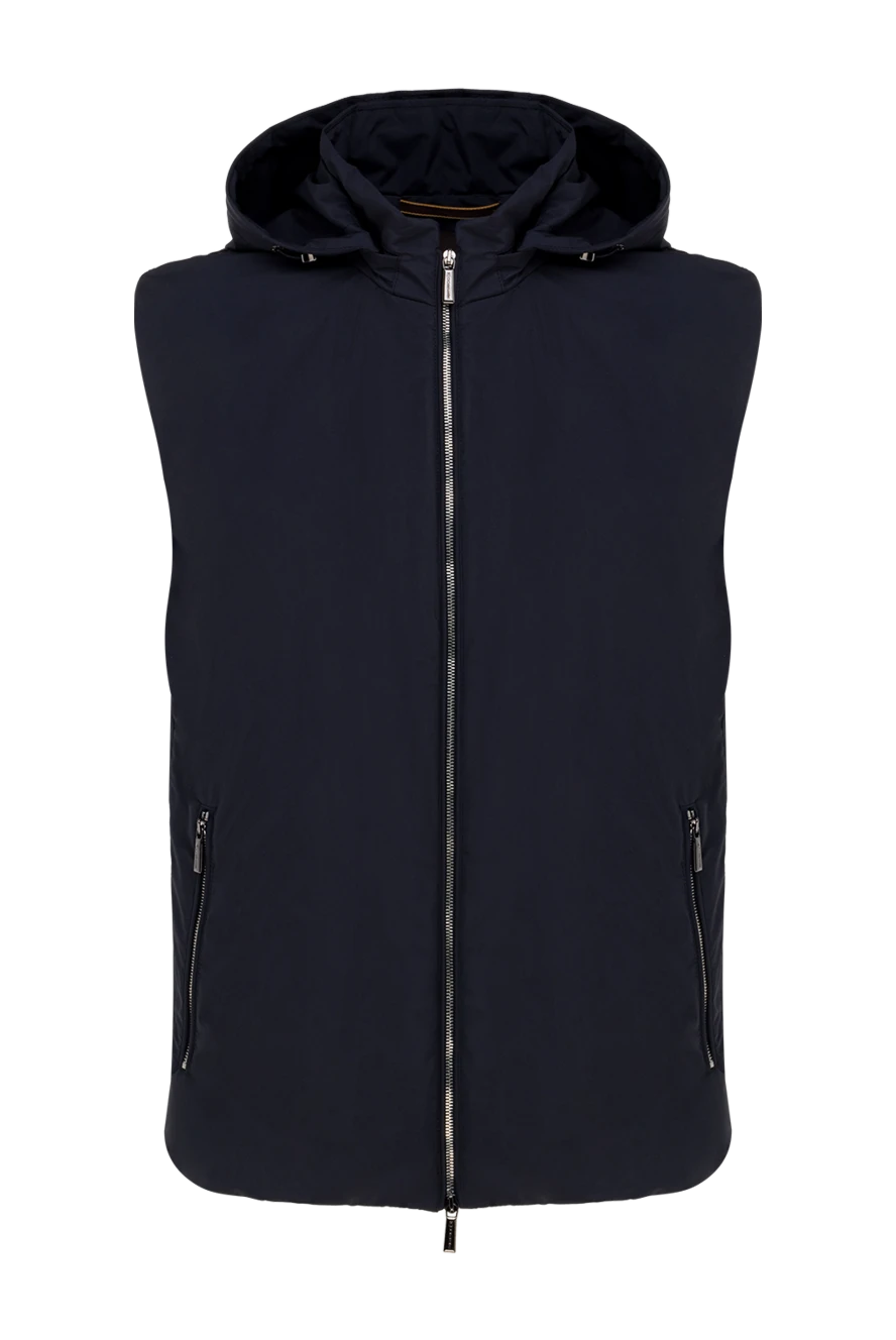 Moorer man polyester vest men's blue купить с ценами и фото 177151 - photo 1