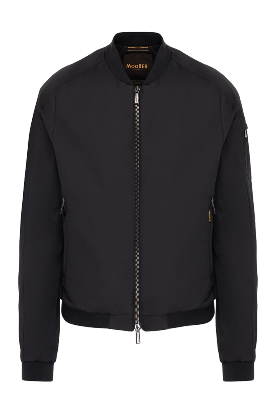 Moorer man black polyester jacket for men купить с ценами и фото 177152 - photo 1