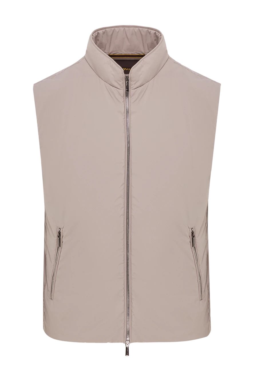 Moorer мужской жилет в светло-сером оттенке с лаконичным дизайном на молнии 177160 - фото 1