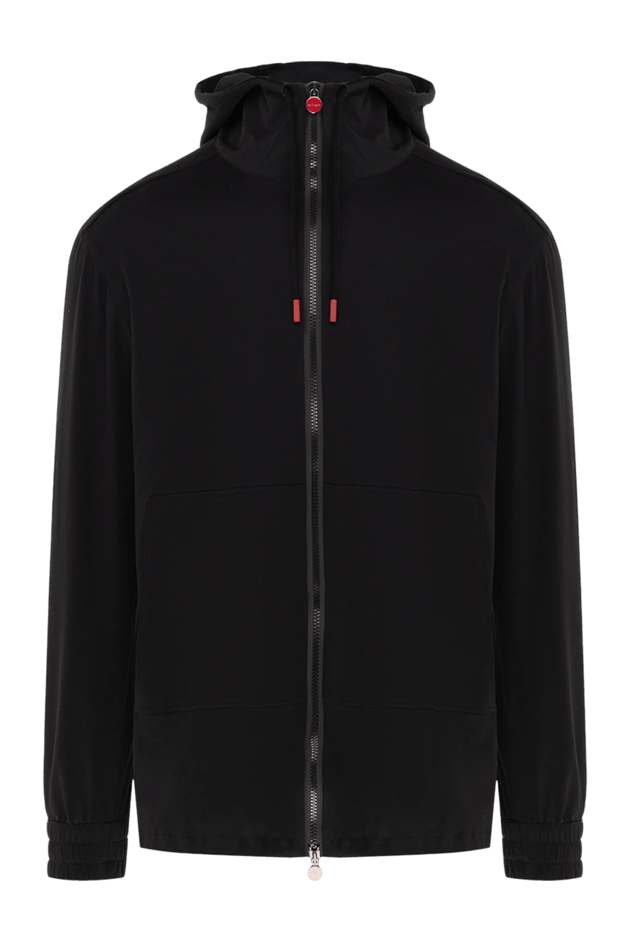 Kiton қара мақтадан жасалған капюшон контрастты жабдығы бар
177172 - фото 1