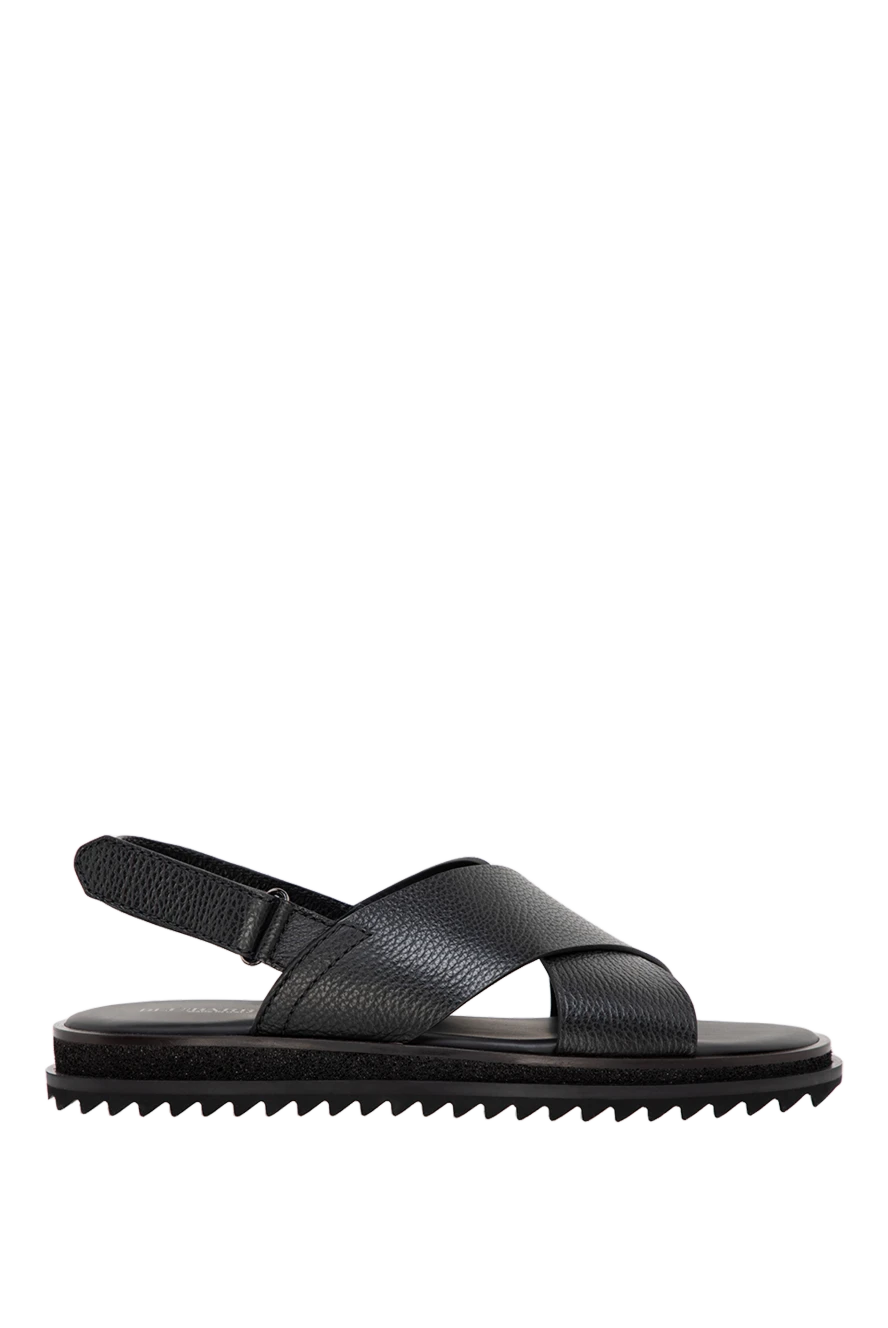 Barrett black leather sandals with a wide fit and a textured sole
177180 - photo 1