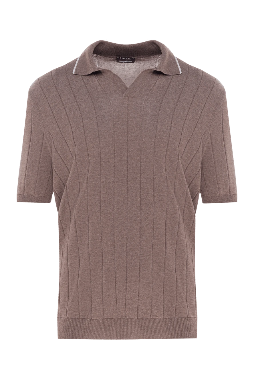 Barba Napoli man men's brown silk polo купить с ценами и фото 177199 - photo 1