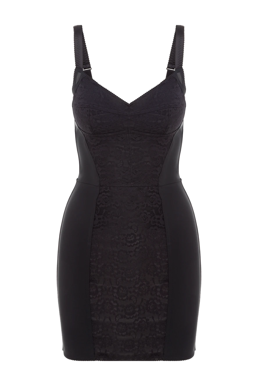 Dolce & Gabbana woman black polyester, polyamide and elastane dress купить с ценами и фото 177207 - photo 1