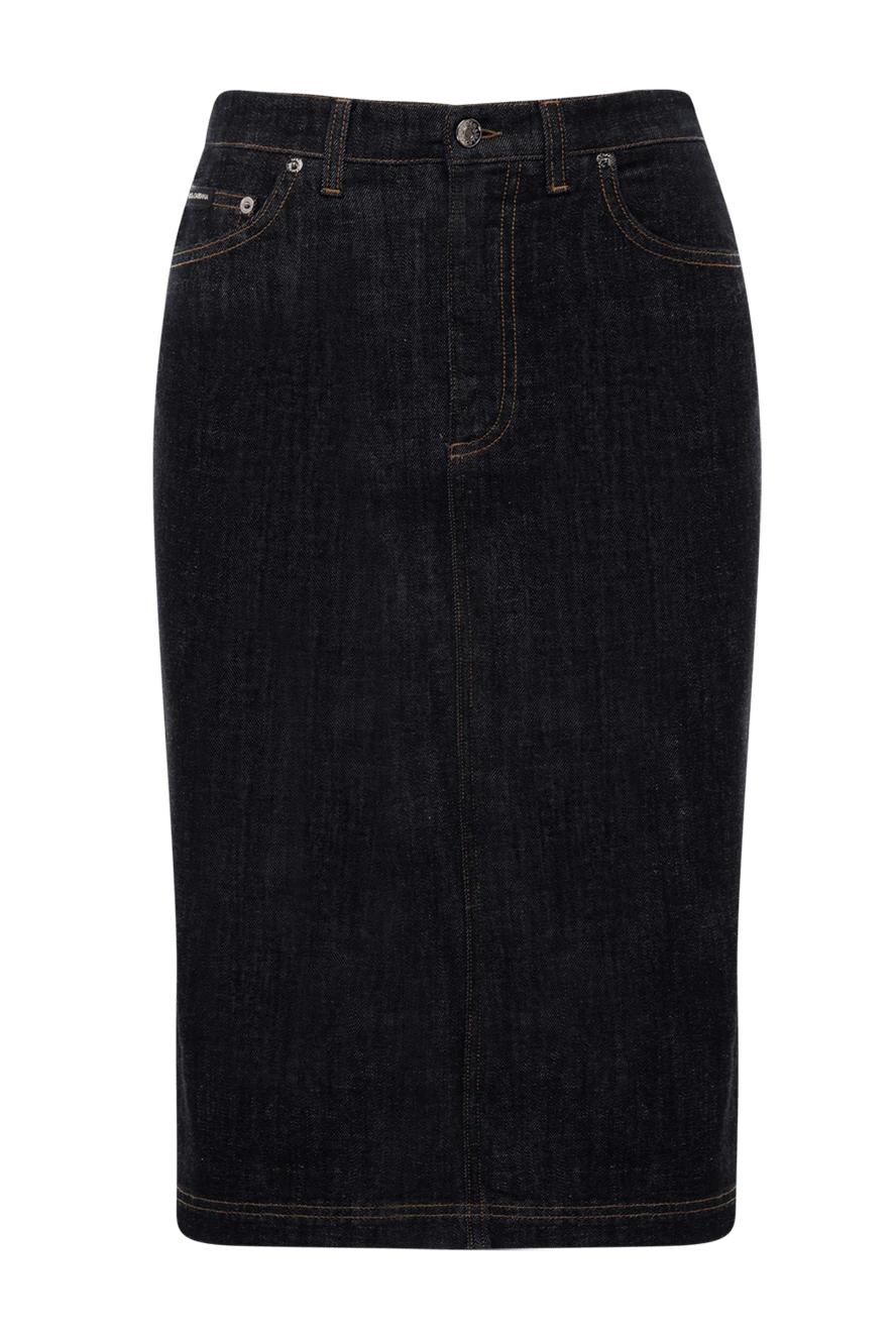 Dolce & Gabbana woman women's denim skirt made of cotton and elastane, blue купить с ценами и фото 177210 - photo 1