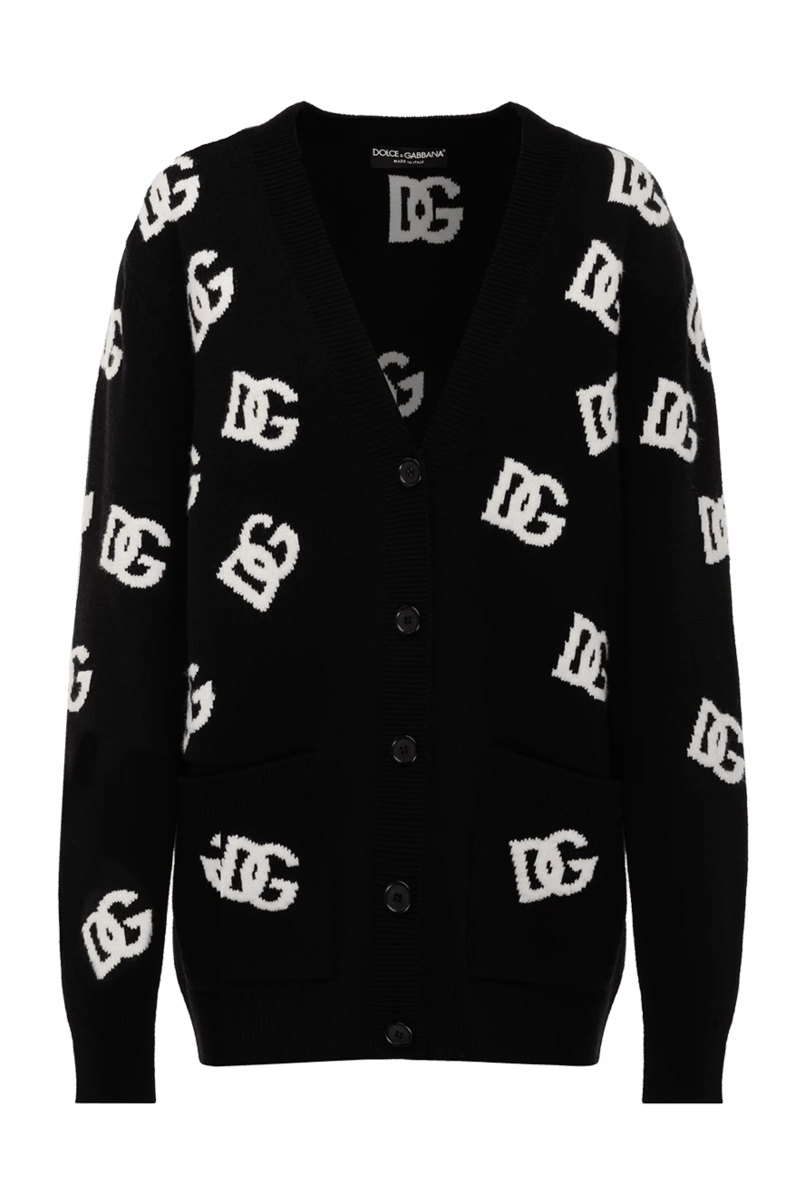 Dolce & Gabbana woman women's black wool cardigan купить с ценами и фото 177215 - photo 1