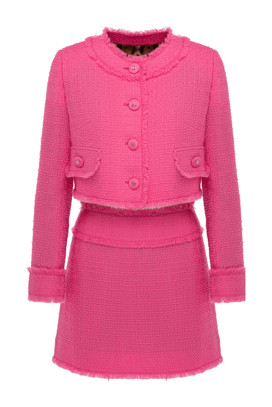 Dolce & Gabbana woman women's suit with a skirt made of wool and polyamide, pink купить с ценами и фото 177228 - photo 1