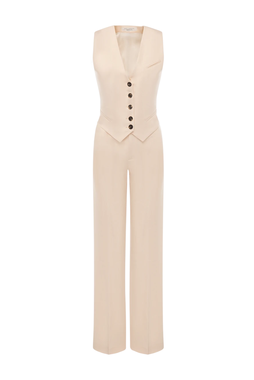 Philosophy di Lorenzo Serafini woman women's beige suit with trousers купить с ценами и фото 177249 - photo 1