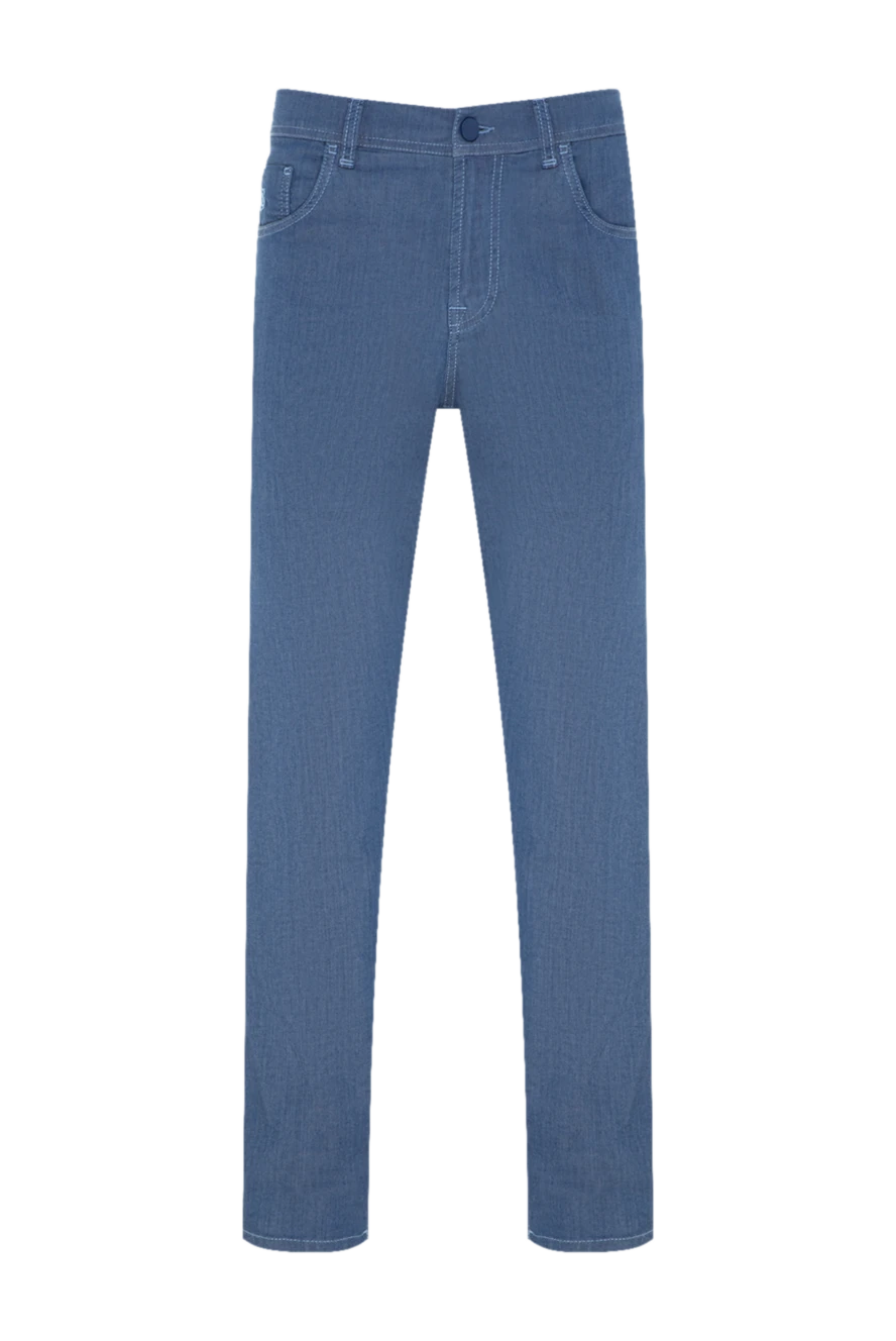 Scissor Scriptor man blue cotton and polyurethane jeans for men купить с ценами и фото 177252 - photo 1