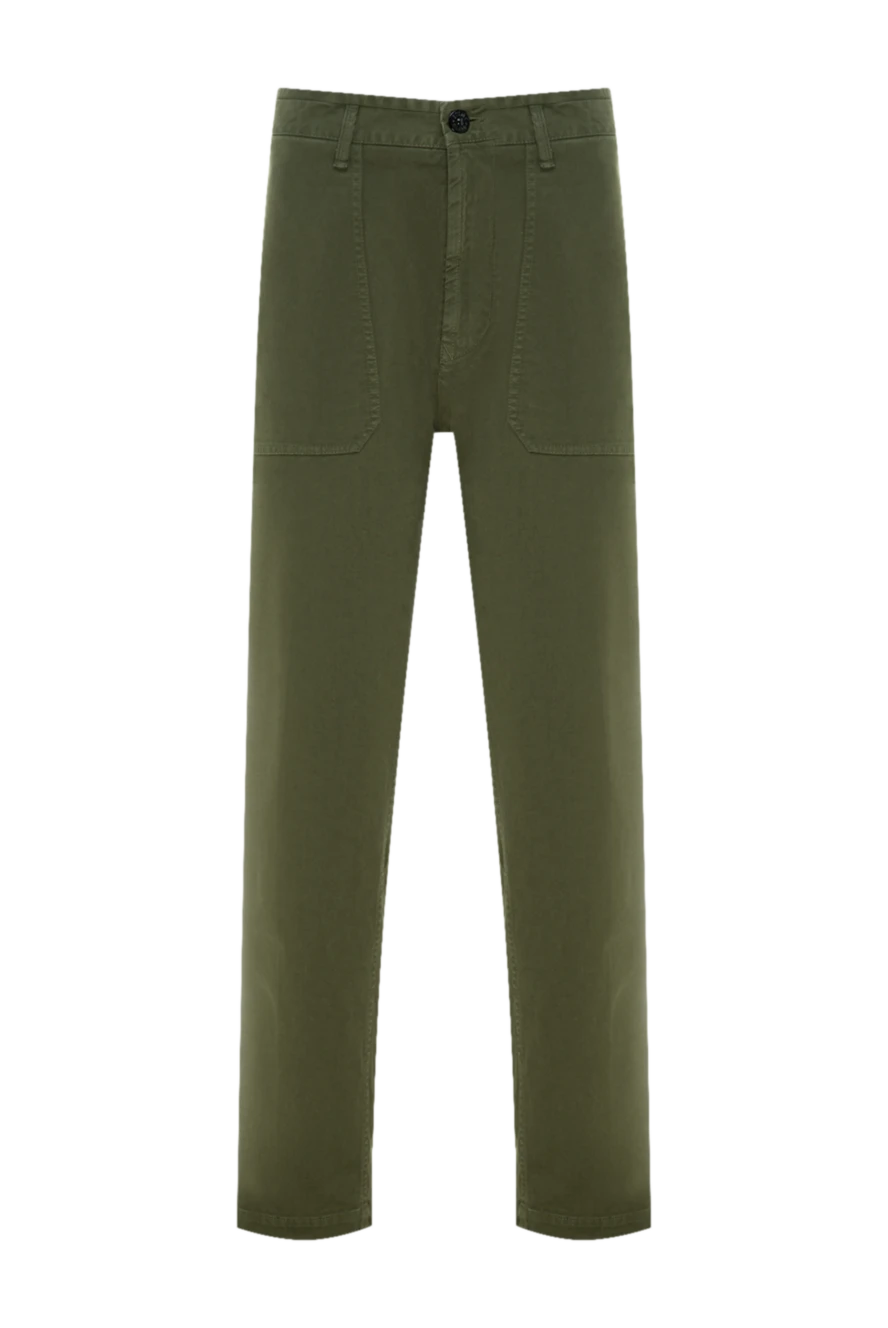 Stone Island man men's cotton and elastane trousers green купить с ценами и фото 177264 - photo 1