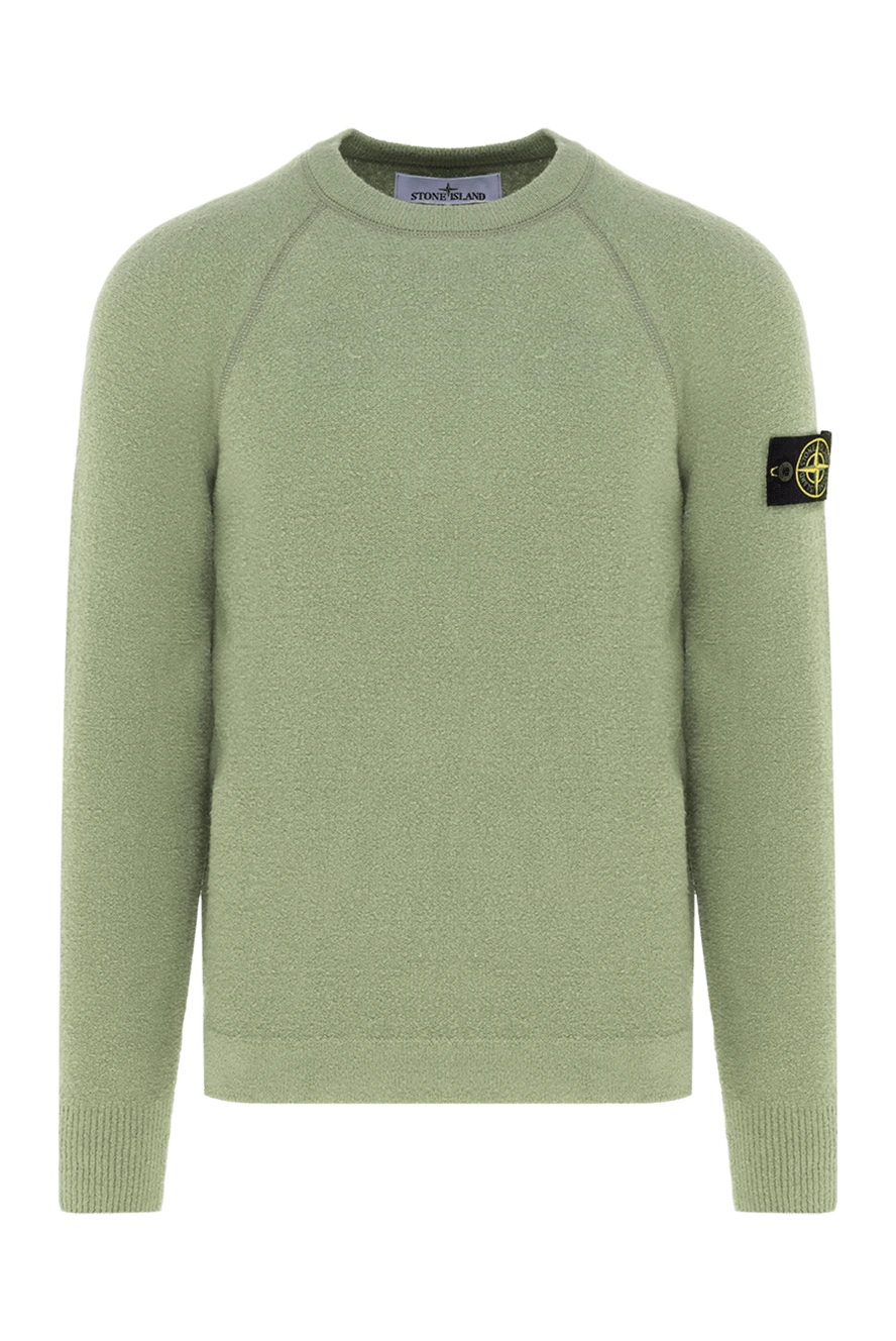 Stone Island man men's long sleeve cotton and polyamide jumper green купить с ценами и фото 177268 - photo 1