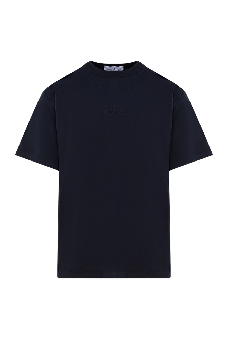 Stone Island man cotton t-shirt for men, black купить с ценами и фото 177269 - photo 1