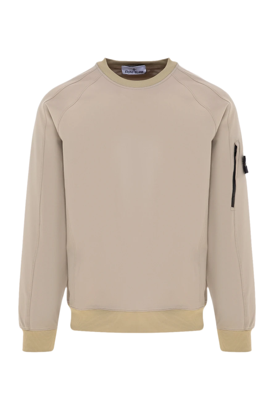 Stone Island man sweatshirt made of polyamide and elastane for men, beige купить с ценами и фото 177274 - photo 1