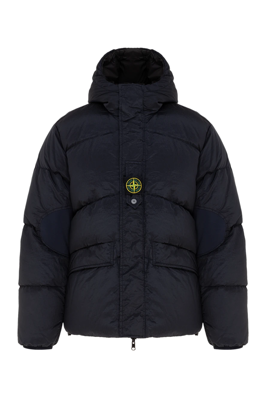 Stone Island Ерлердікі ерлерге арналған қара полиамидті мамық күрте купить с ценами и фото 177285 - фото 1