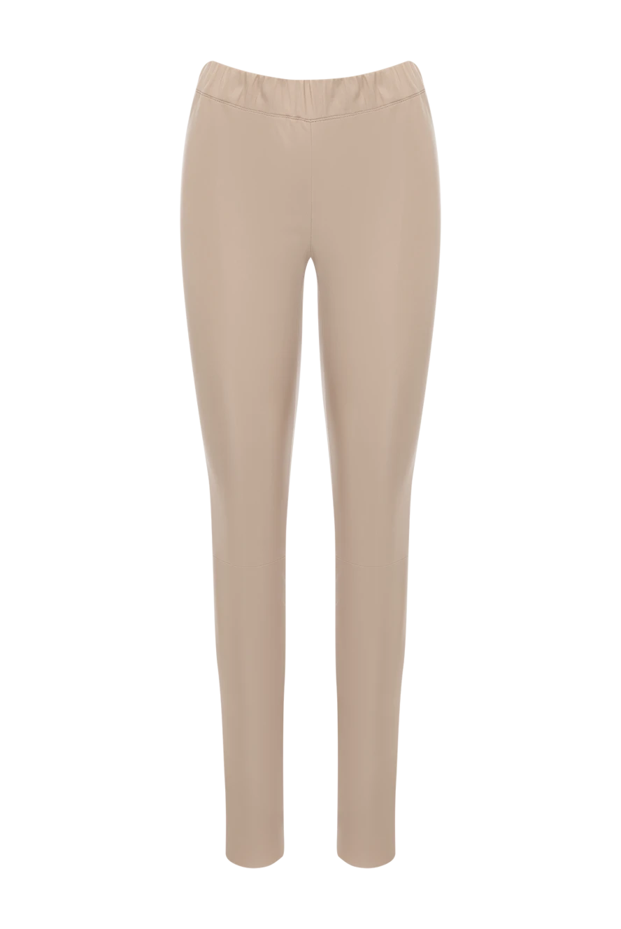 Max&Moi woman leggings made of genuine leather for women, beige купить с ценами и фото 177310 - photo 1