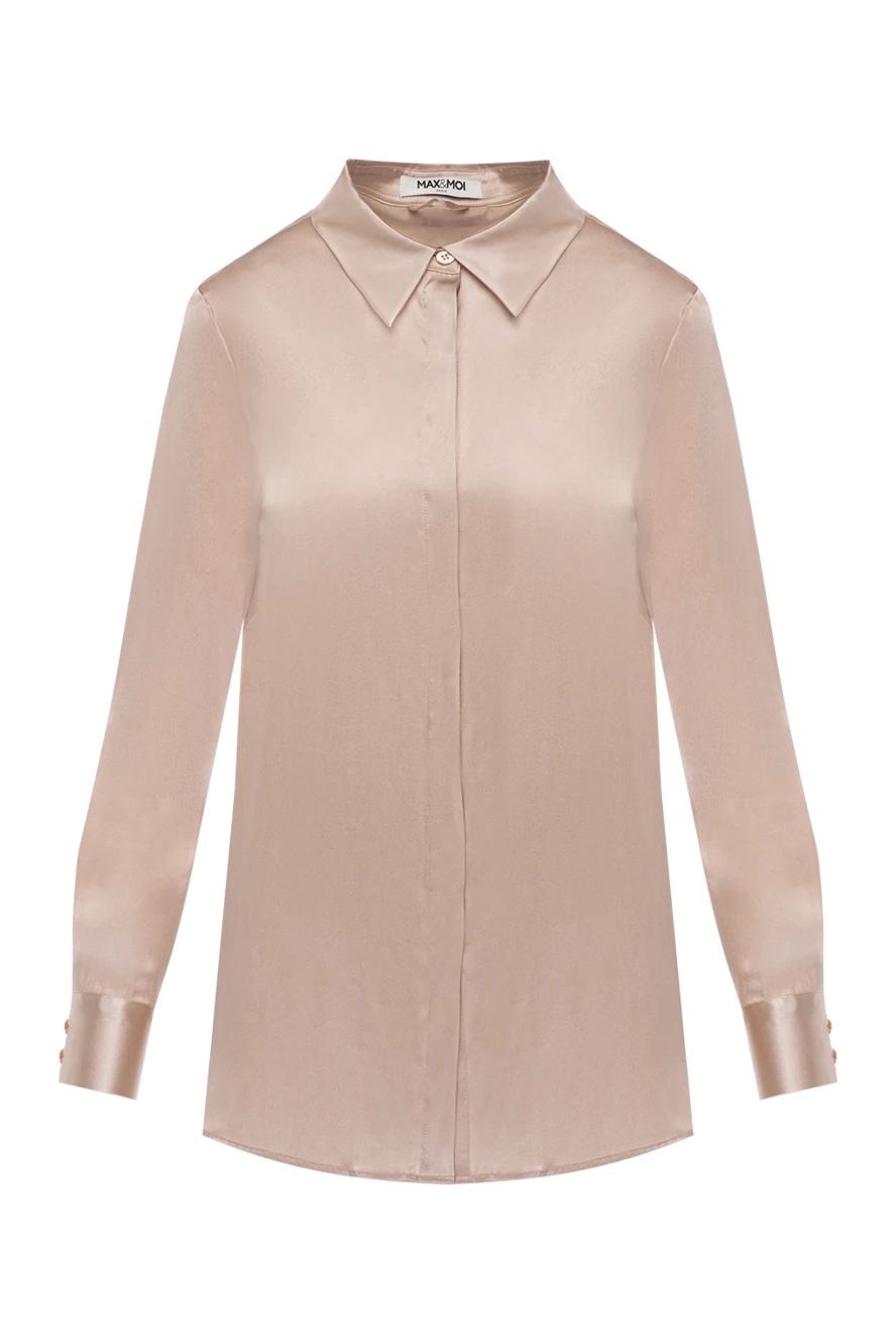 Max&Moi woman women's beige silk and elastane shirt купить с ценами и фото 177329 - photo 1