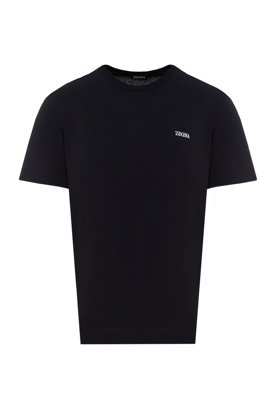 Ermenegildo Zegna man cotton t-shirt for men, black купить с ценами и фото 177335 - photo 1