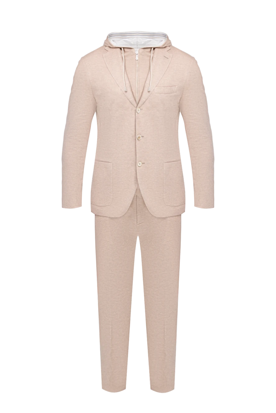 Eleventy man beige men's walking suit made of cotton and cashmere купить с ценами и фото 177504 - photo 1