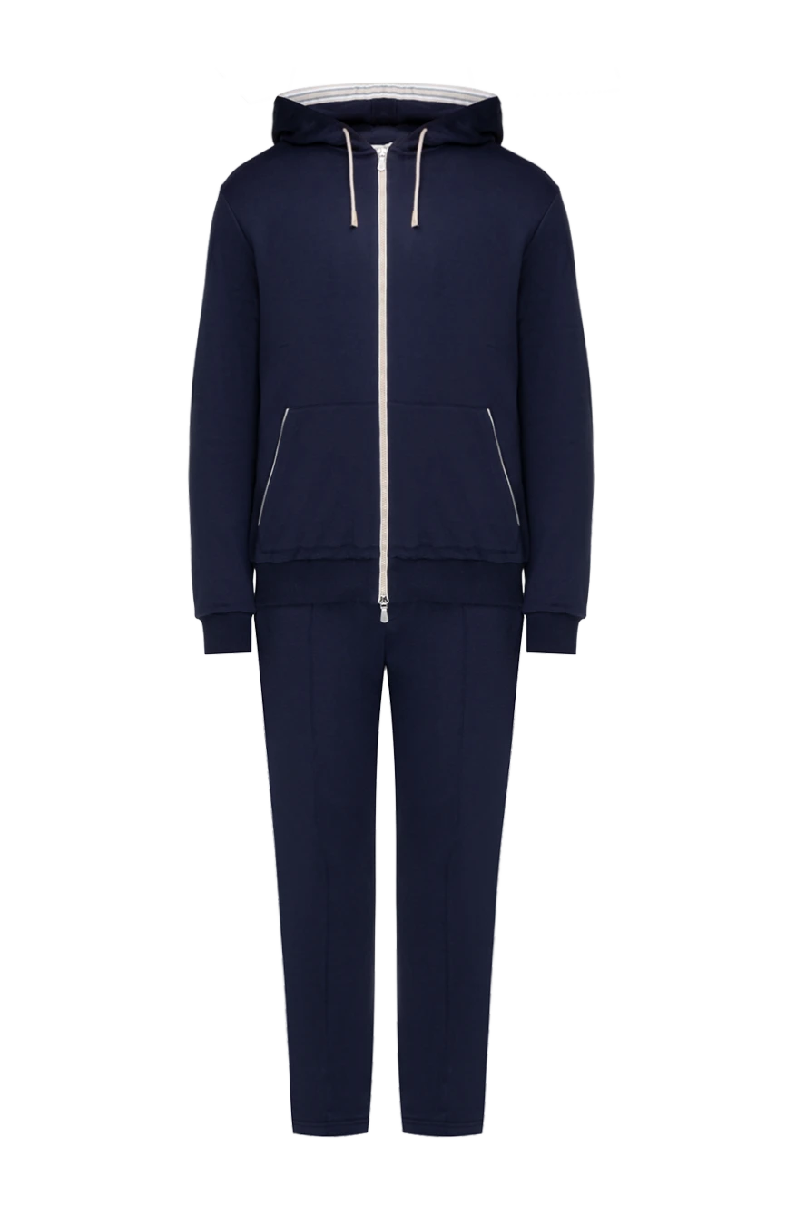 Eleventy man men's blue walking suit made of cotton and polyamide купить с ценами и фото 177508 - photo 1