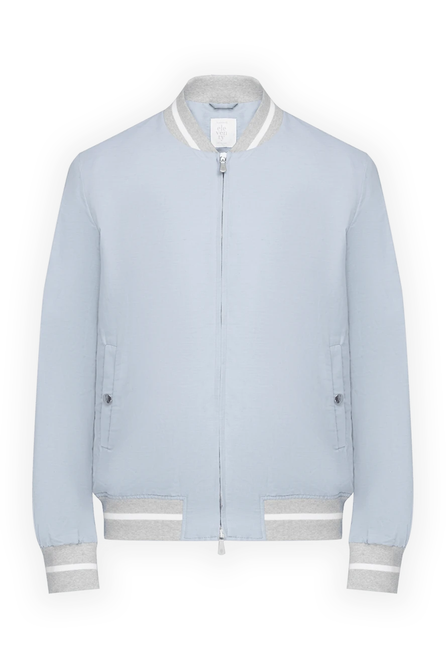 Eleventy man men's linen and polyamide jacket, blue купить с ценами и фото 177513 - photo 1