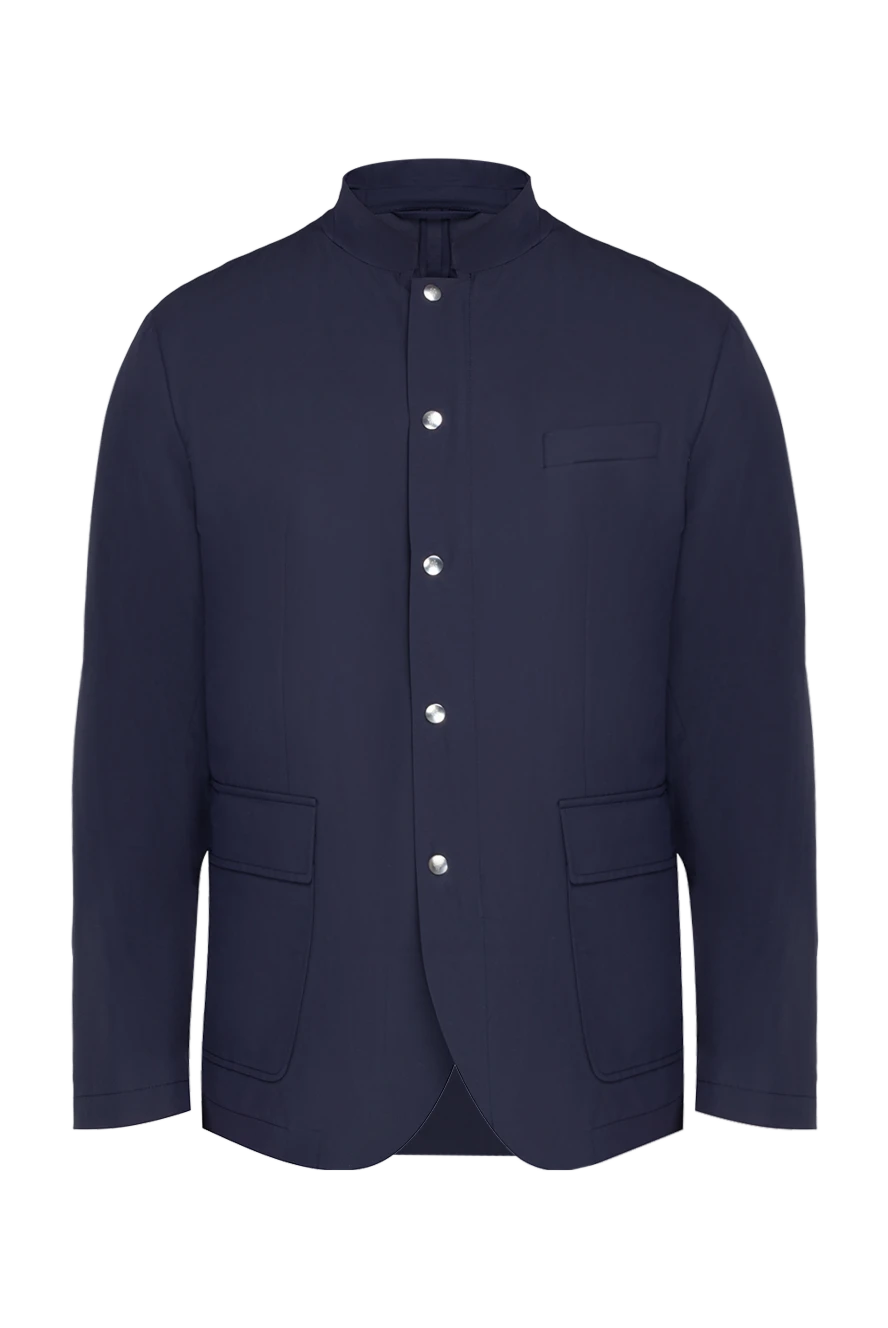 Eleventy куртка из шерсти и полиамида мужская синяя 177517 - фото 1