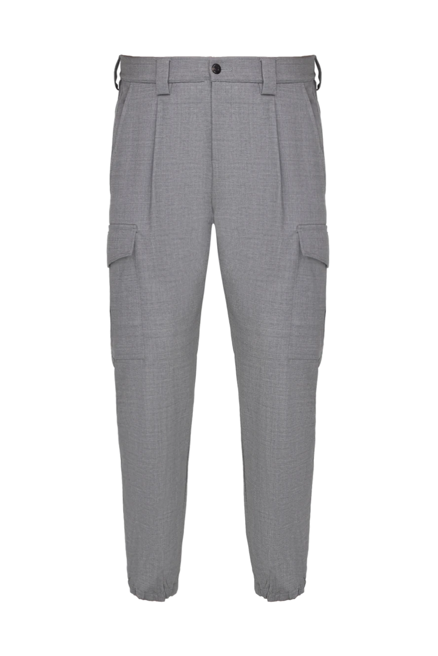 Eleventy man men's gray wool and elastane trousers купить с ценами и фото 177532 - photo 1