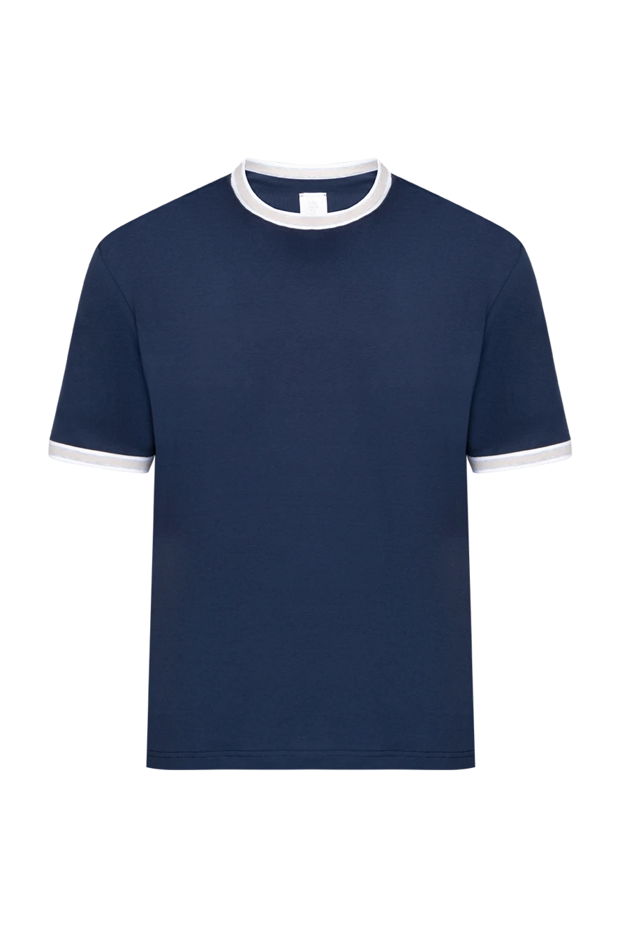 Eleventy мужские футболка из хлопка мужская синяя купить с ценами и фото 177536