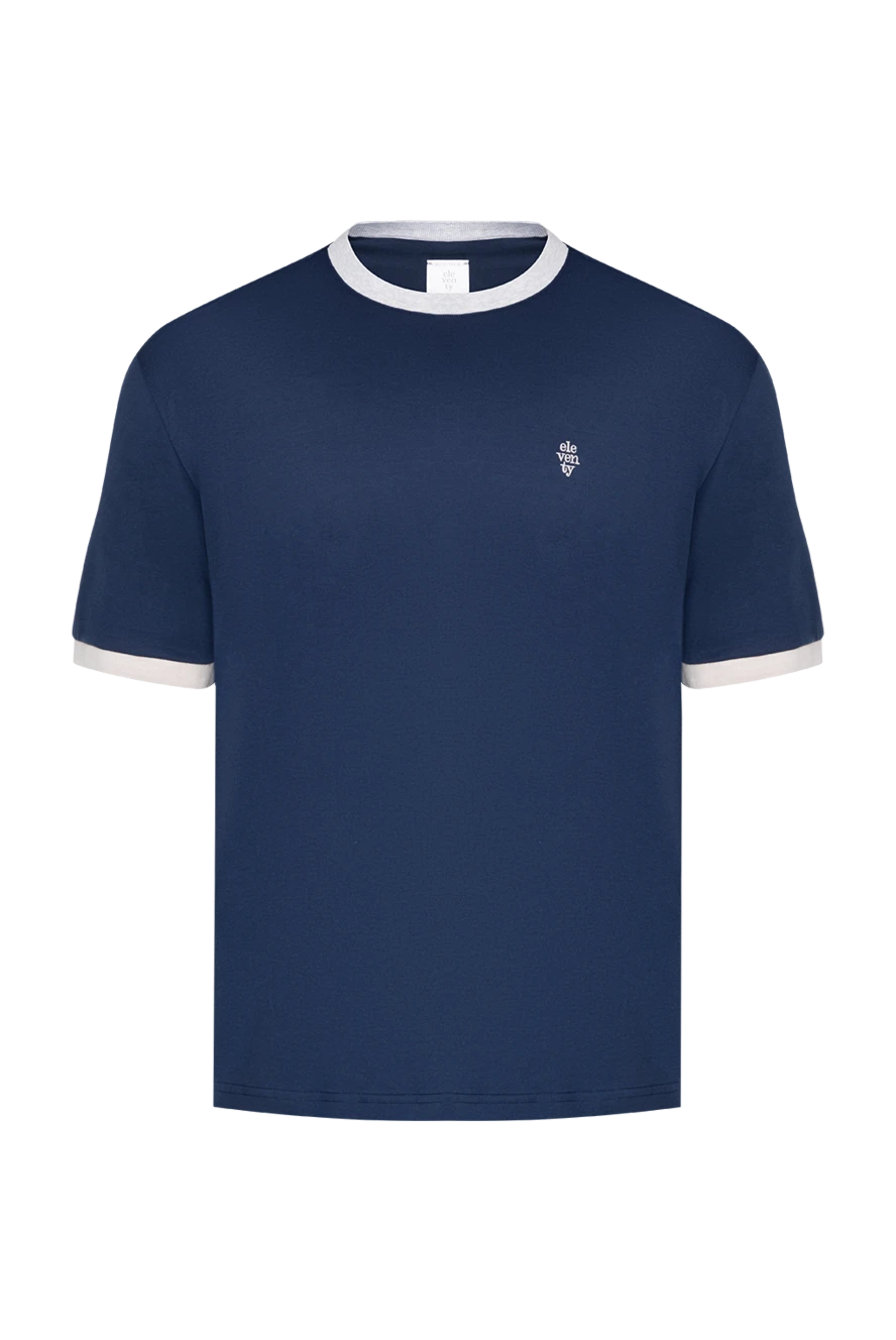 Eleventy мужские футболка из хлопка мужская синяя купить с ценами и фото 177538
