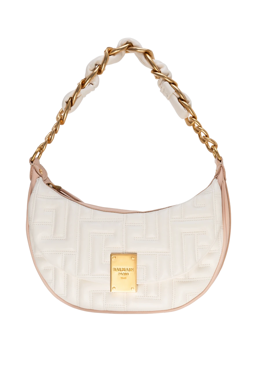 Balmain woman women's leather bag, beige купить с ценами и фото 177561 - photo 1