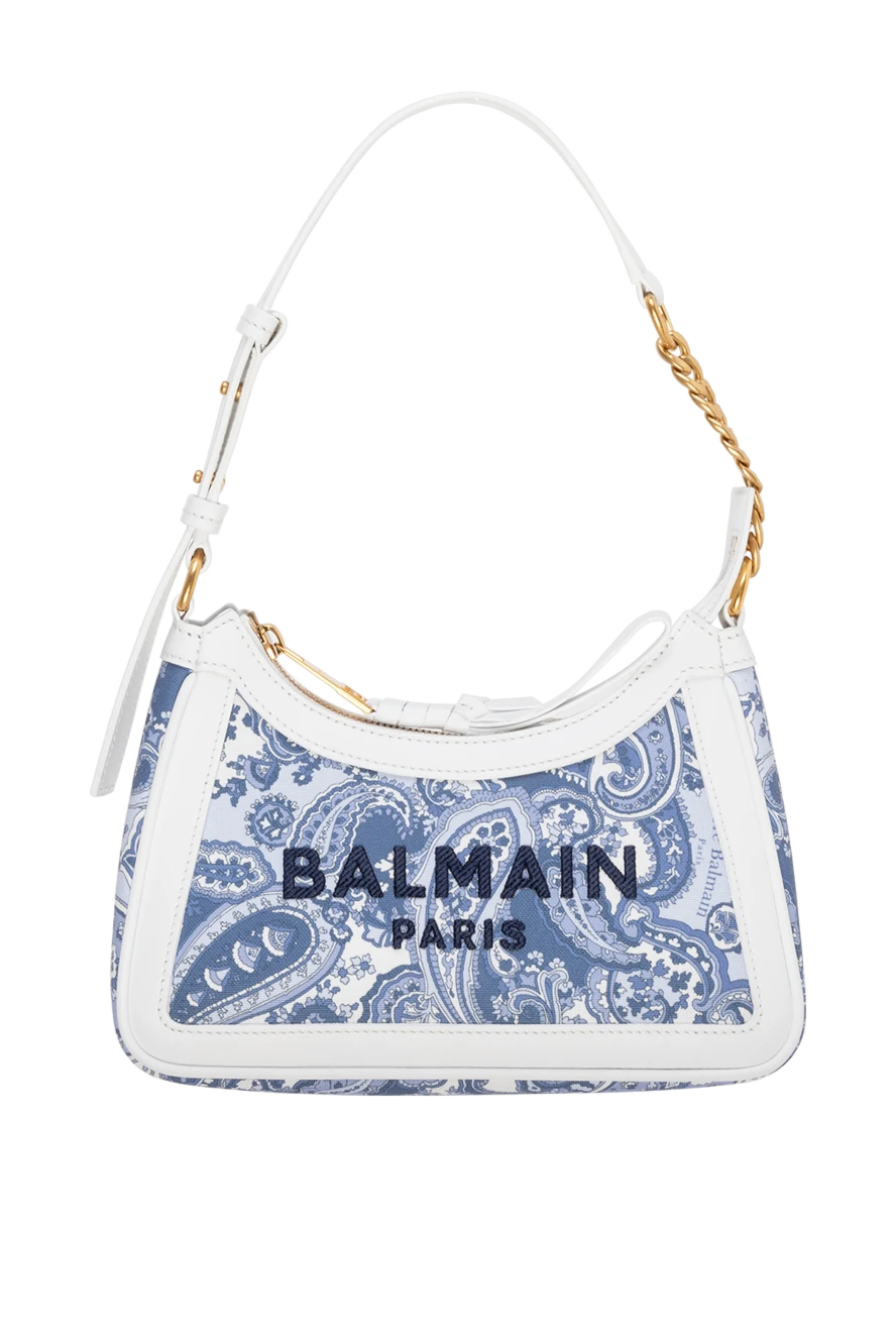 Balmain woman women's blue cotton and linen bag купить с ценами и фото 177563 - photo 1