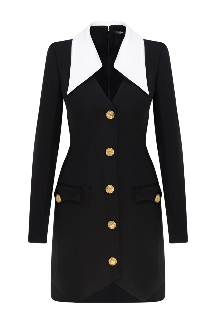 Balmain woman women's black wool dress купить с ценами и фото 177570 - photo 1