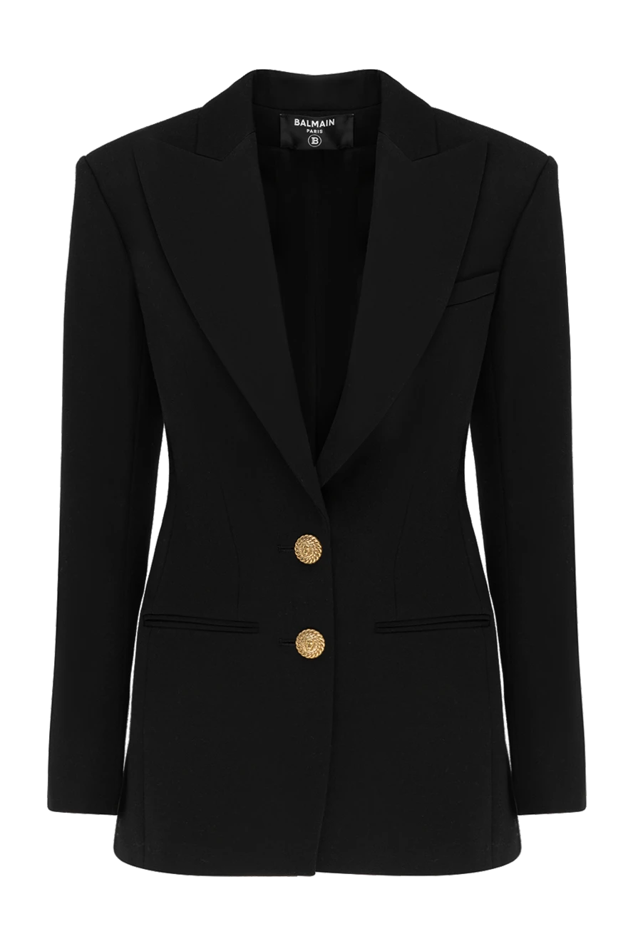 Balmain woman women's black wool jacket купить с ценами и фото 177571 - photo 1