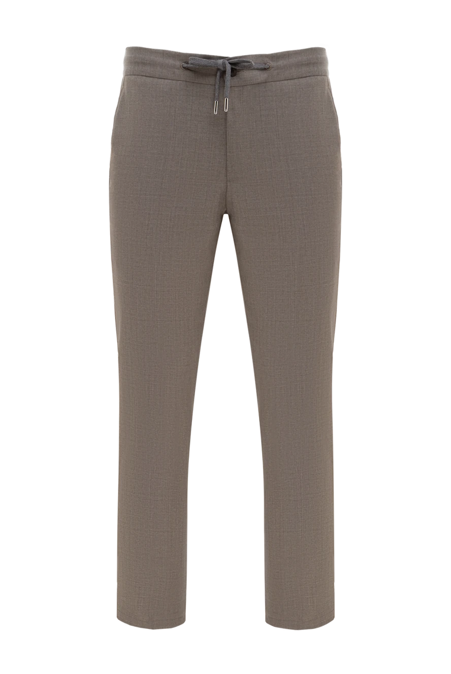 Cesare di Napoli man men's gray wool trousers купить с ценами и фото 177577 - photo 1