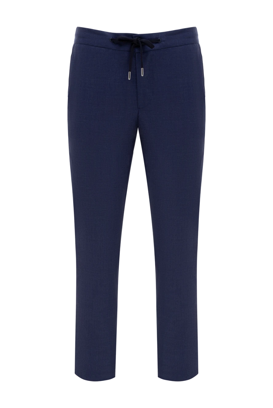 Cesare di Napoli man men's blue wool trousers купить с ценами и фото 177578 - photo 1