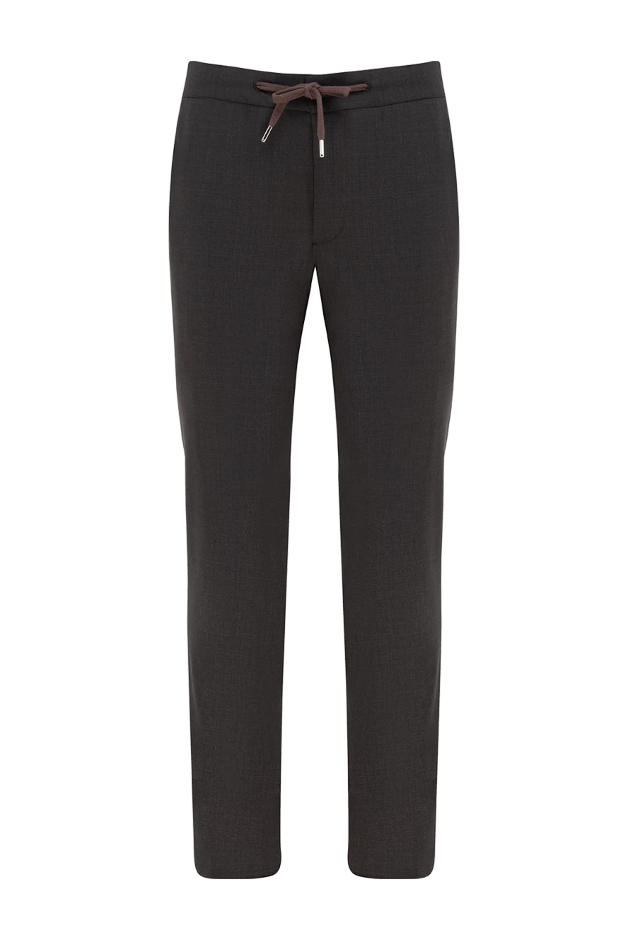 Cesare di Napoli man men's wool trousers brown купить с ценами и фото 177583 - photo 1