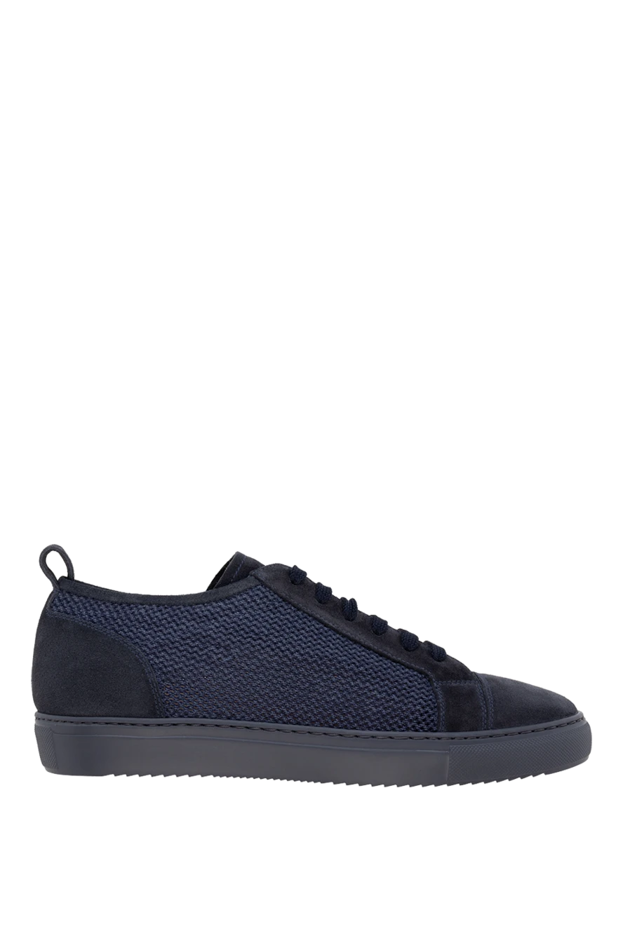 Doucal`s man men's nubuck sneakers blue купить с ценами и фото 177594 - photo 1