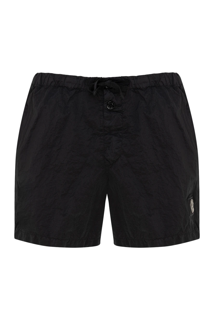 Stone Island man men's black polyamide beach shorts купить с ценами и фото 177618 - photo 1