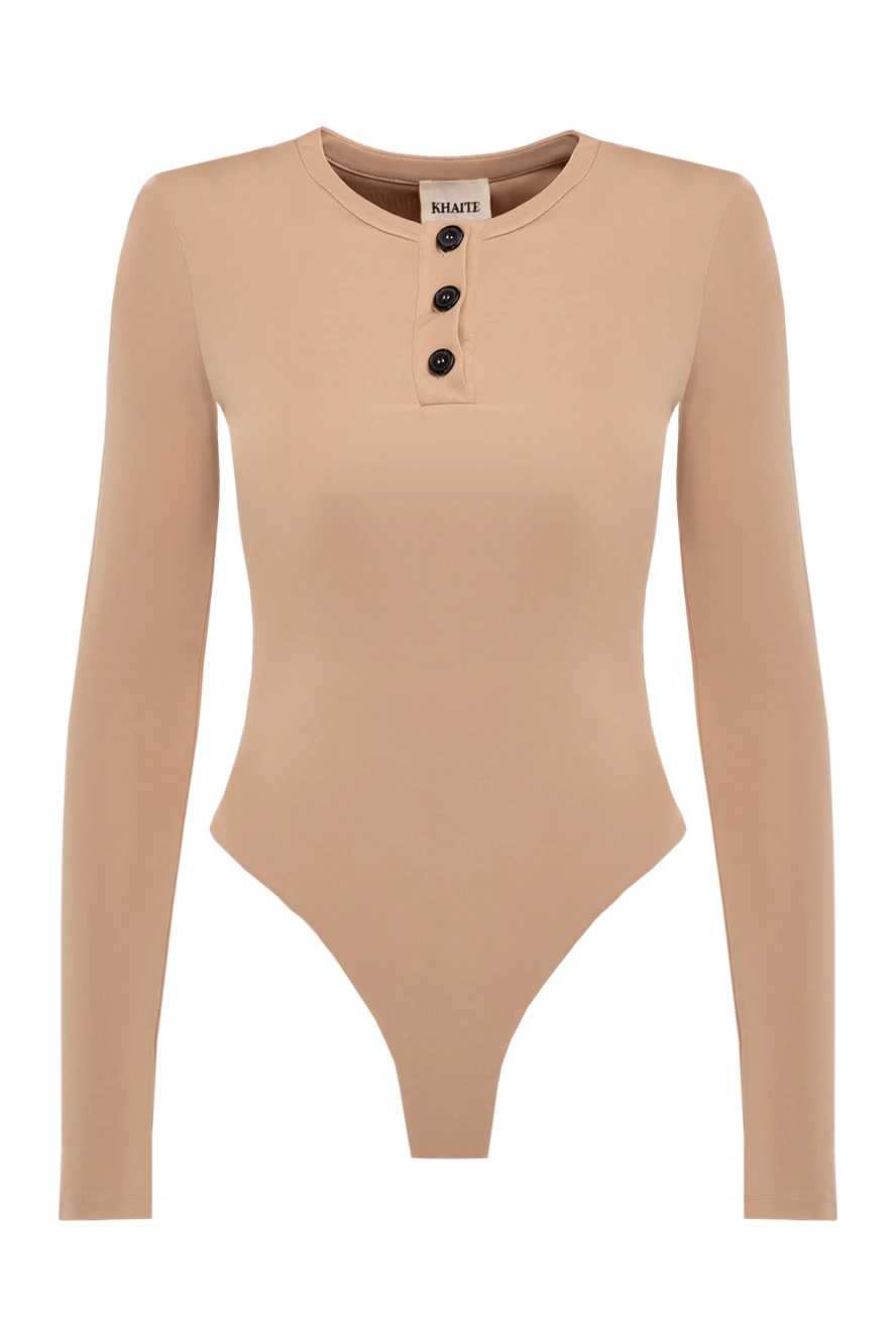 Khaite woman women's beige viscose bodysuit купить с ценами и фото 177638 - photo 1