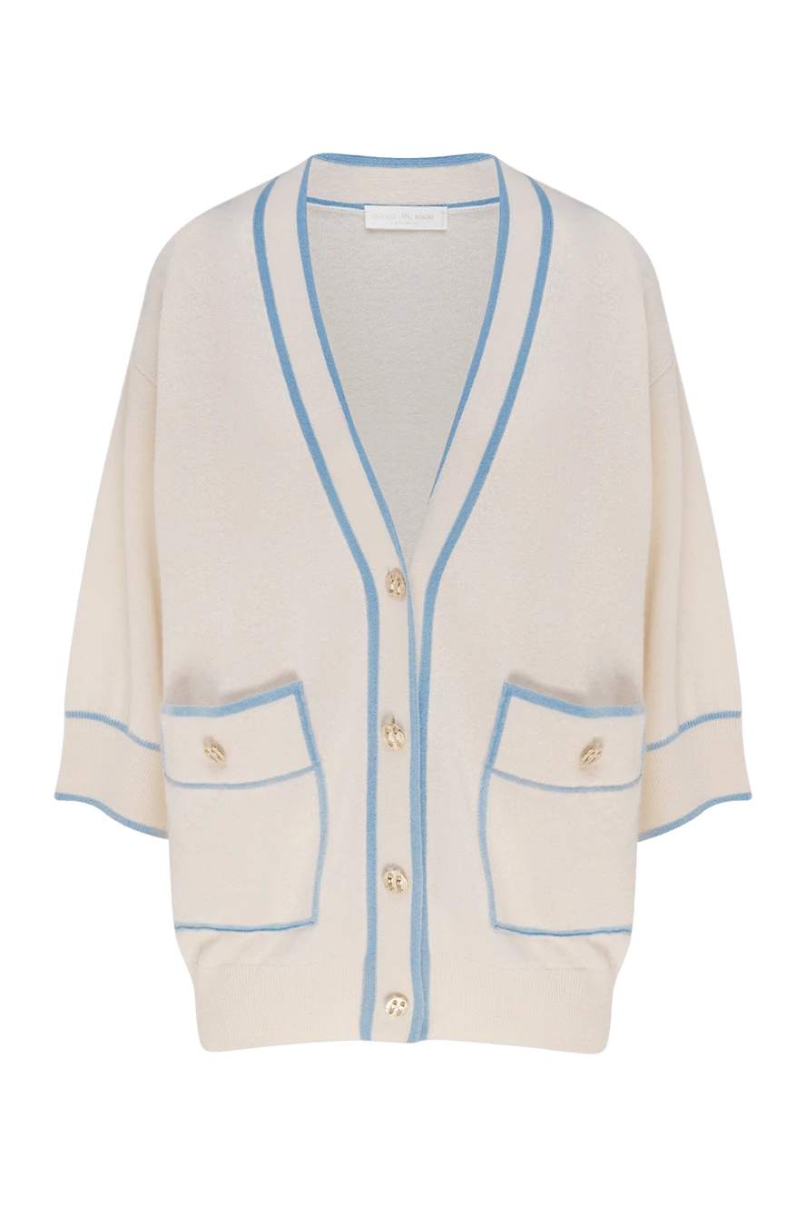 Rocco Ragni woman women's cashmere cardigan beige купить с ценами и фото 177649 - photo 1