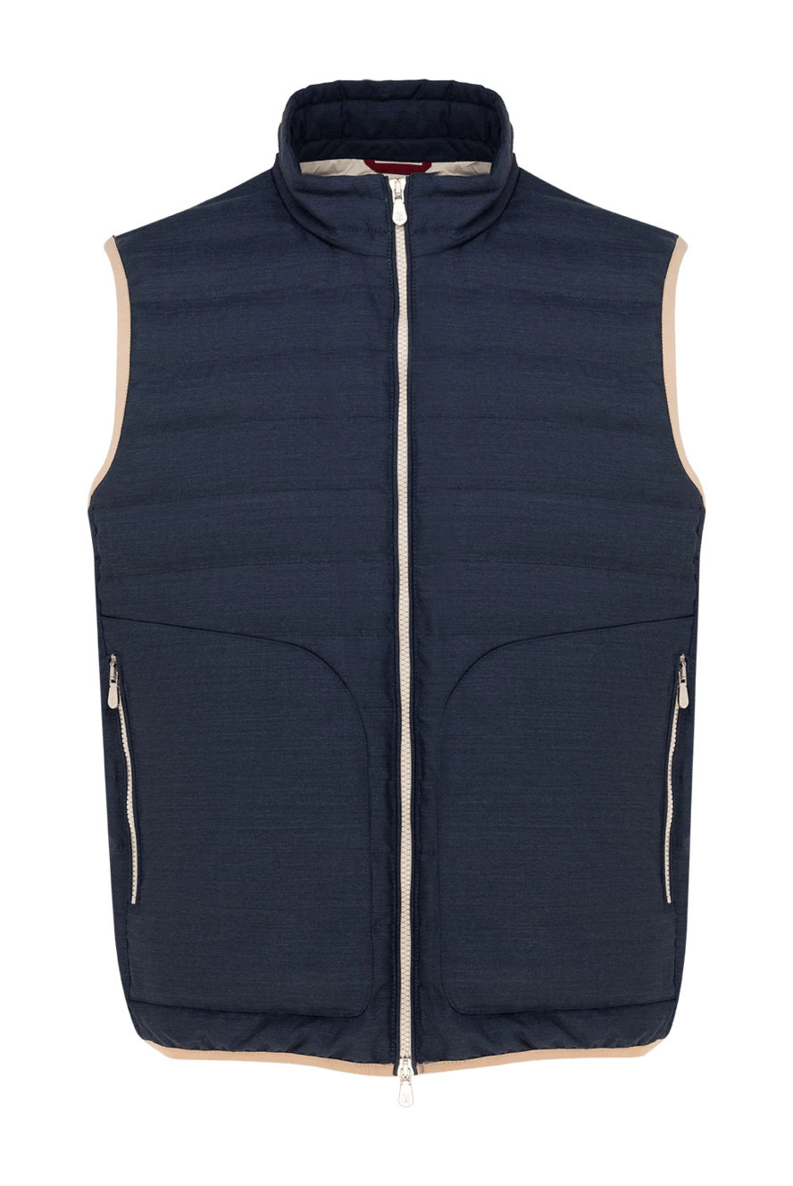 Brunello Cucinelli жилет из полиэстера и эластана мужской черный 177658 - фото 1