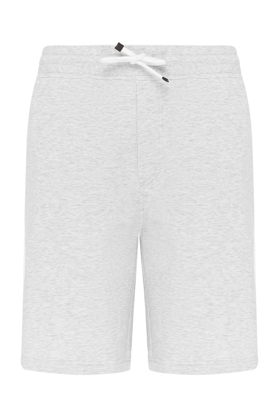 Brunello Cucinelli ерлерге арналған белдік белдігі бар меланж джерси шорты 177666 - фото 1