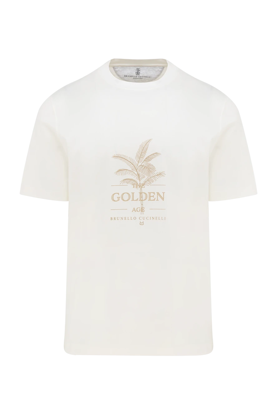 Brunello Cucinelli футболка с пальмой и логотипом бренда на груди
177671 - фото 1