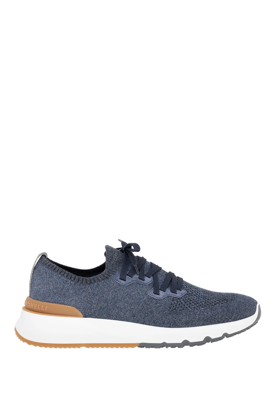 Brunello Cucinelli кроссовки мужские голубые 177672 - фото 1