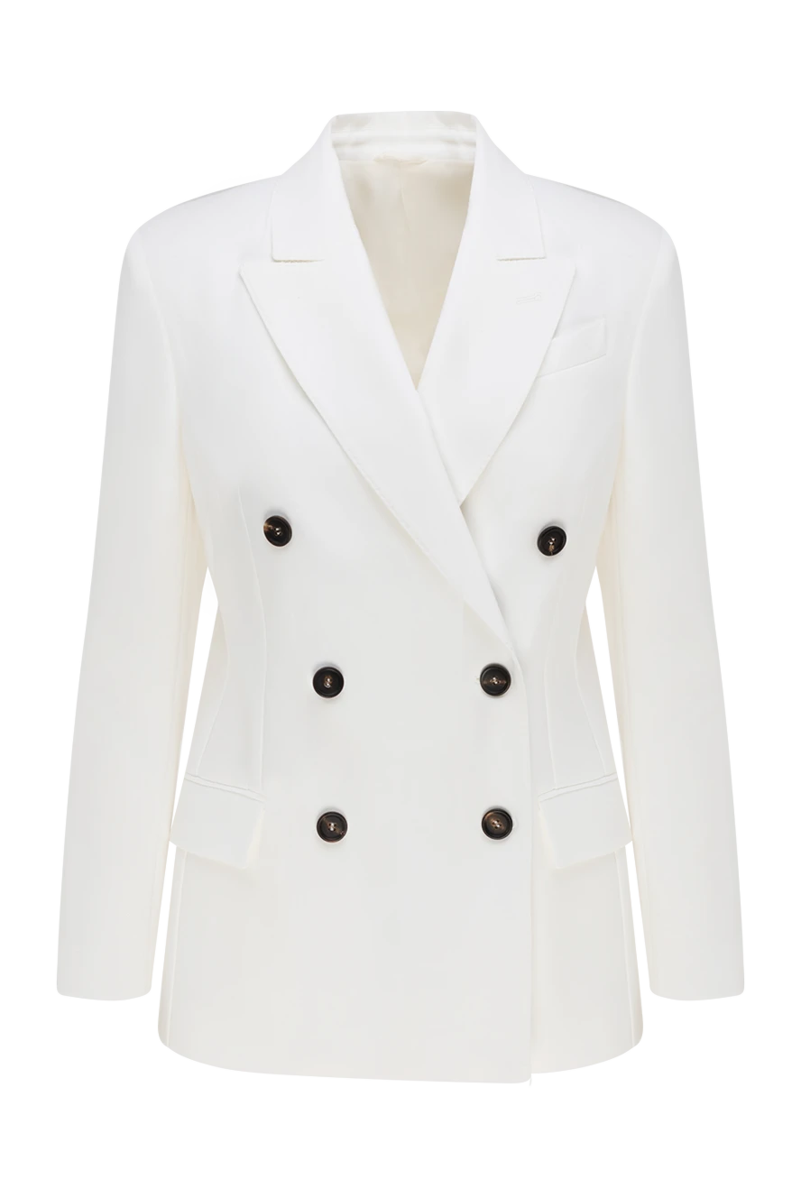 Brunello Cucinelli жакет из хлопка женский белый 177707 - фото 1