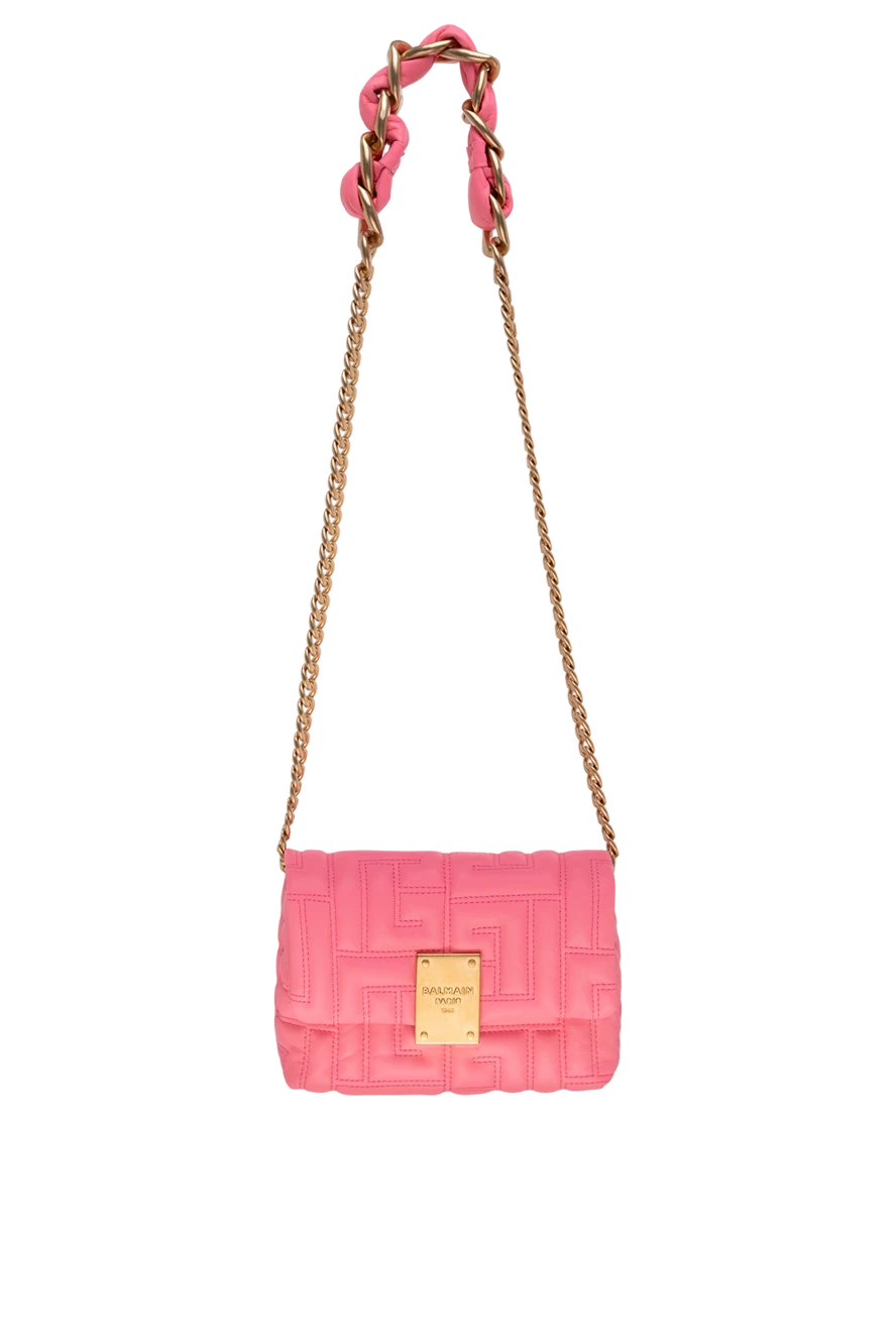 Balmain woman women's leather bag pink купить с ценами и фото 177747 - photo 1