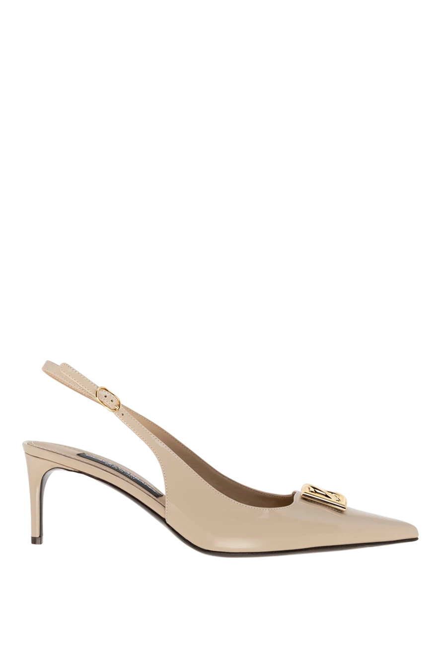 Dolce & Gabbana woman women's leather sandals, beige купить с ценами и фото 177761 - photo 1