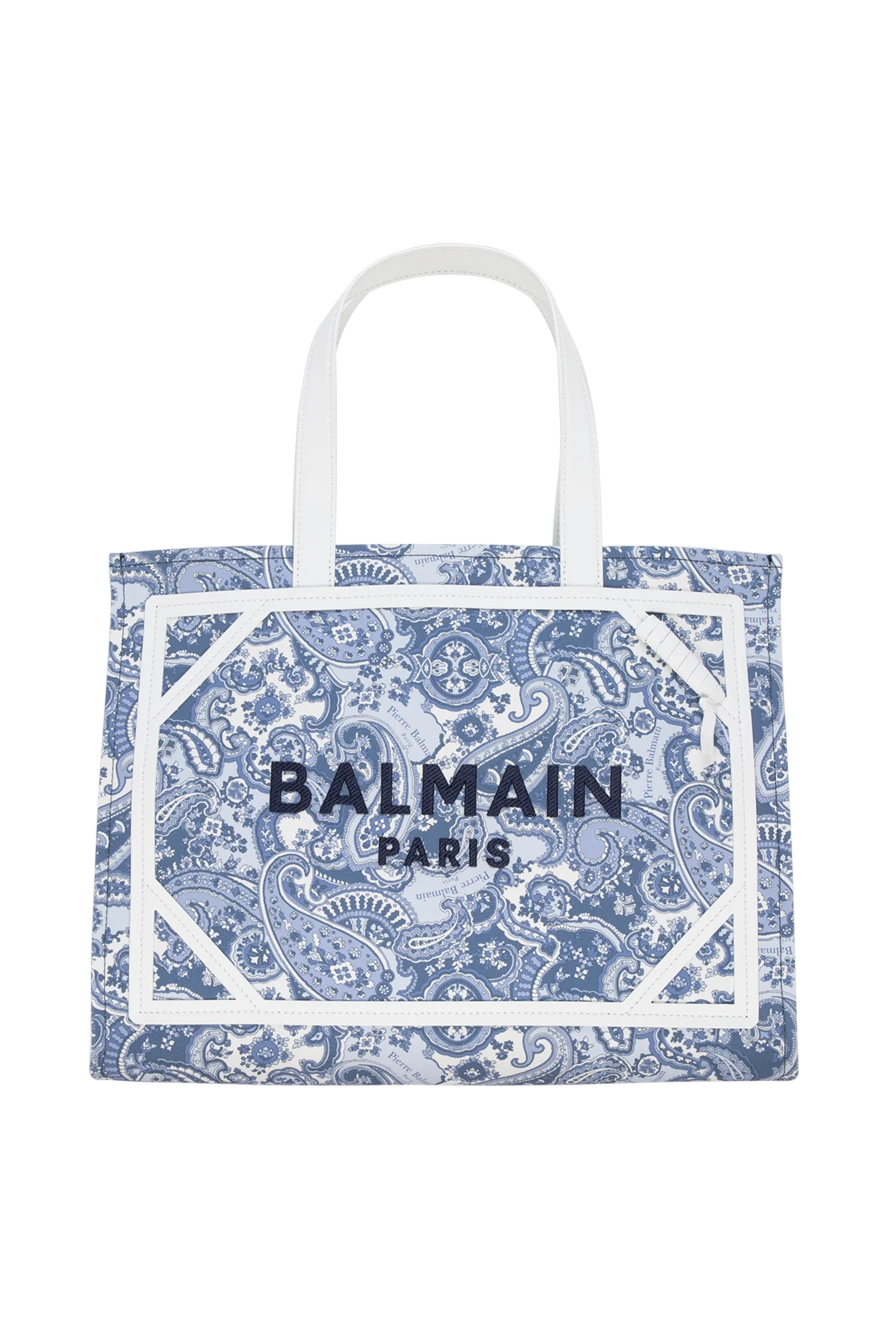 Balmain woman women's blue cotton bag купить с ценами и фото 177775 - photo 1