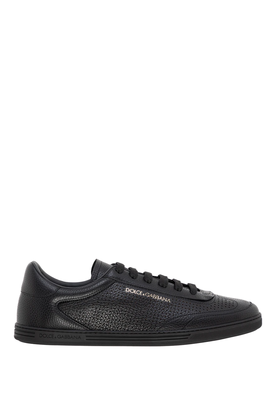 Dolce & Gabbana man men's black leather sneakers купить с ценами и фото 177786 - photo 1